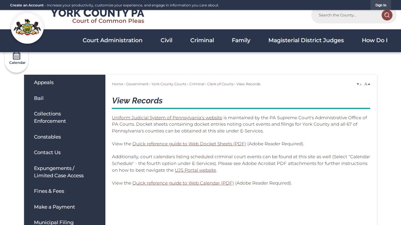 View Records | York County, PA