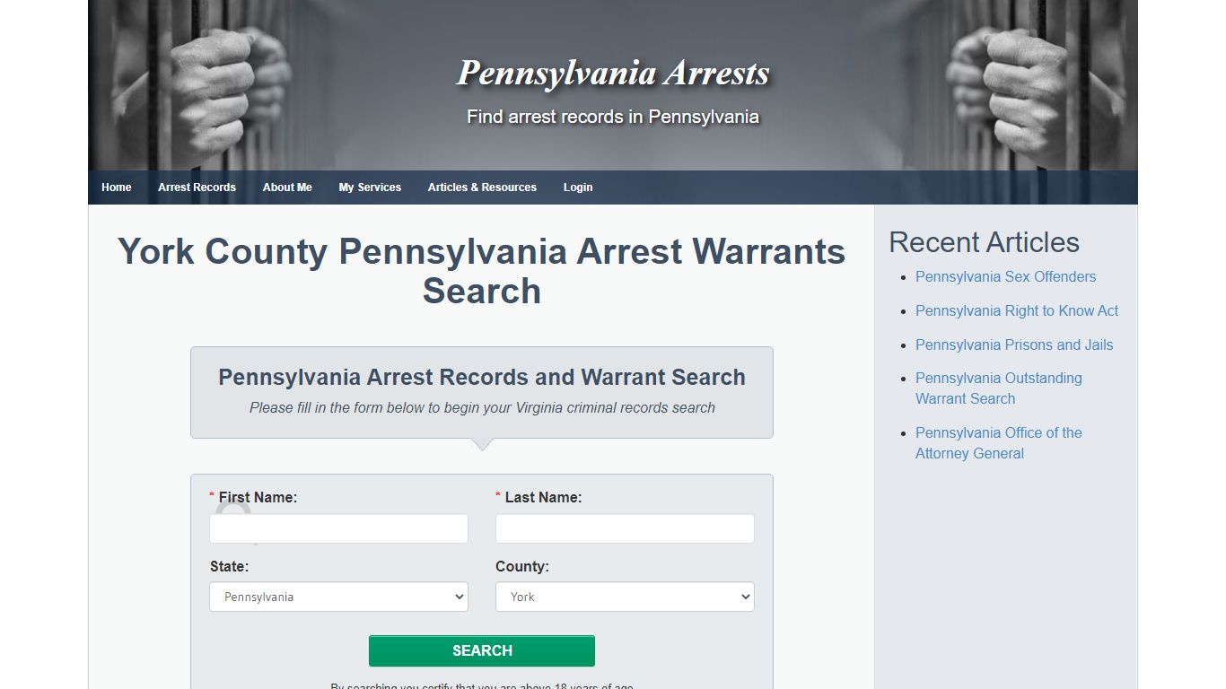 York County Pennsylvania Arrest Warrants Search